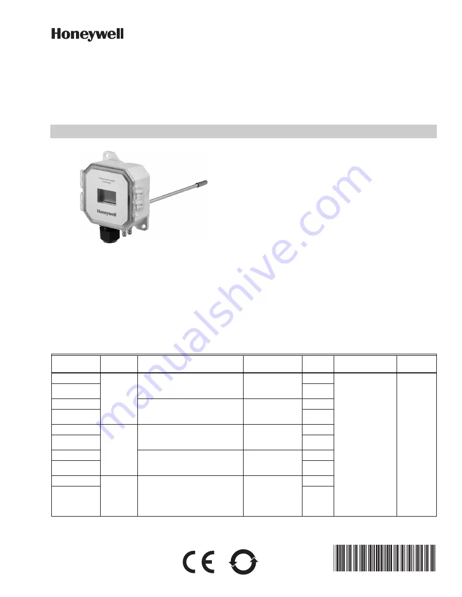 Honeywell P7650A Series Скачать руководство пользователя страница 1