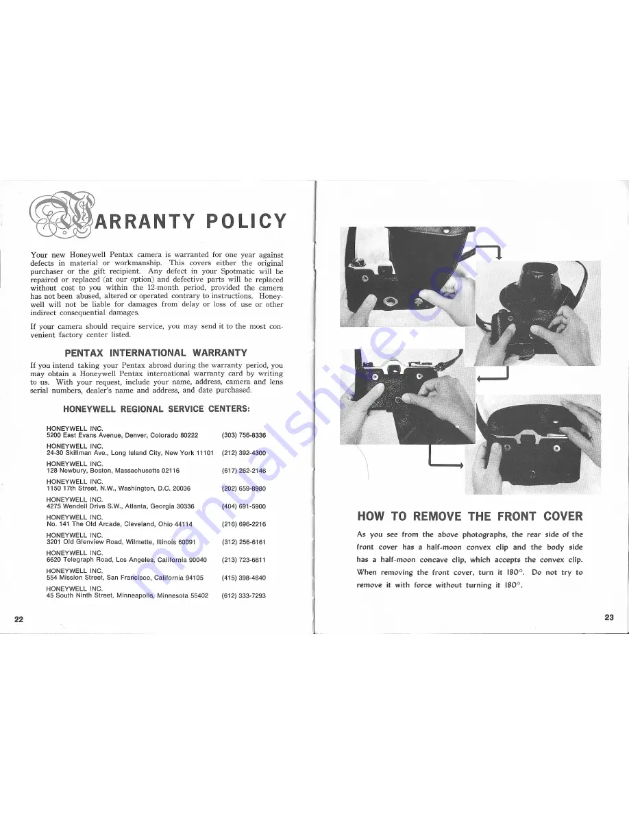 Honeywell Pentax Spotmatic Скачать руководство пользователя страница 13