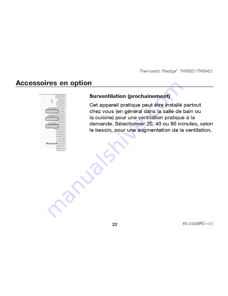 Honeywell PRESTIGE THX9321 Manual Download Page 75