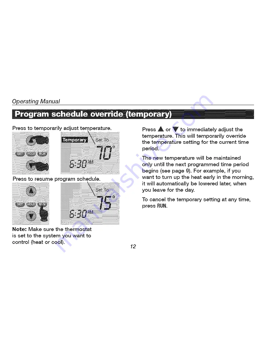 Honeywell PRO TH4000 series Owner'S Manual Download Page 14