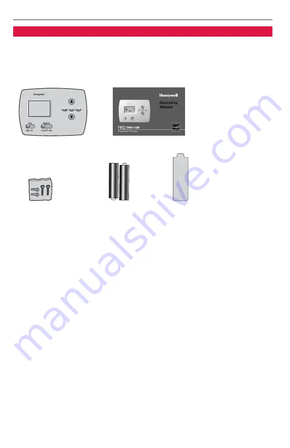 Honeywell PRO TH4110B Installation Manual Download Page 4