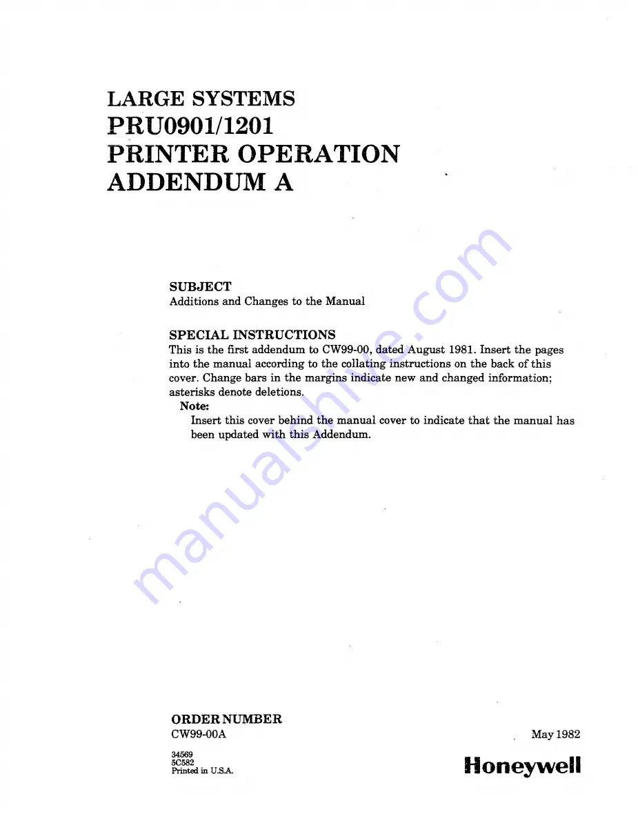 Honeywell PRU0901 Скачать руководство пользователя страница 44