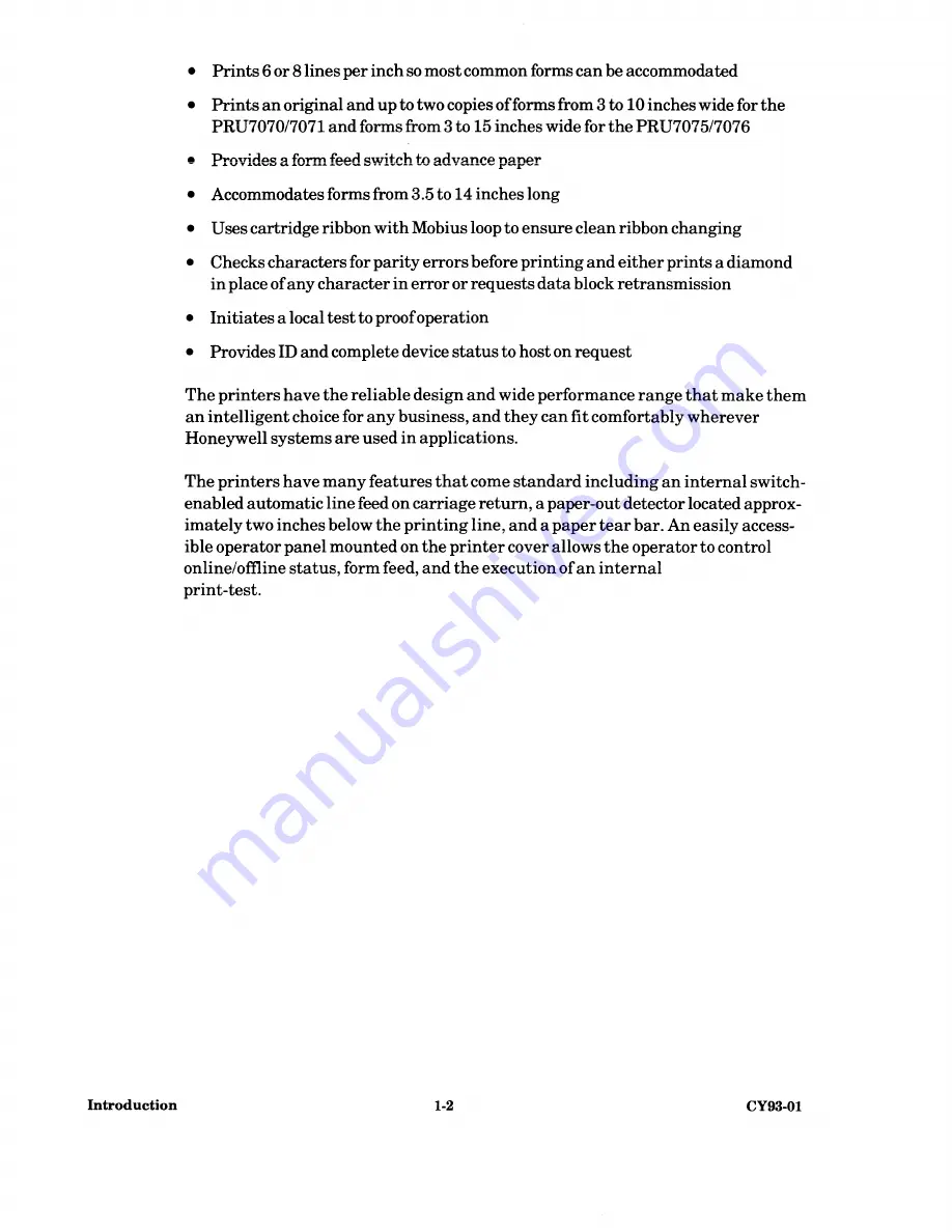 Honeywell PRU7070 Handbook Download Page 8