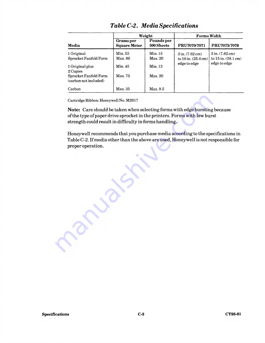 Honeywell PRU7070 Handbook Download Page 61