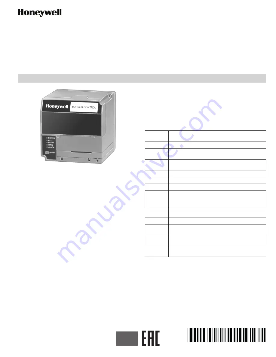 Honeywell RM7895 Series Installation Instructions Manual Download Page 1