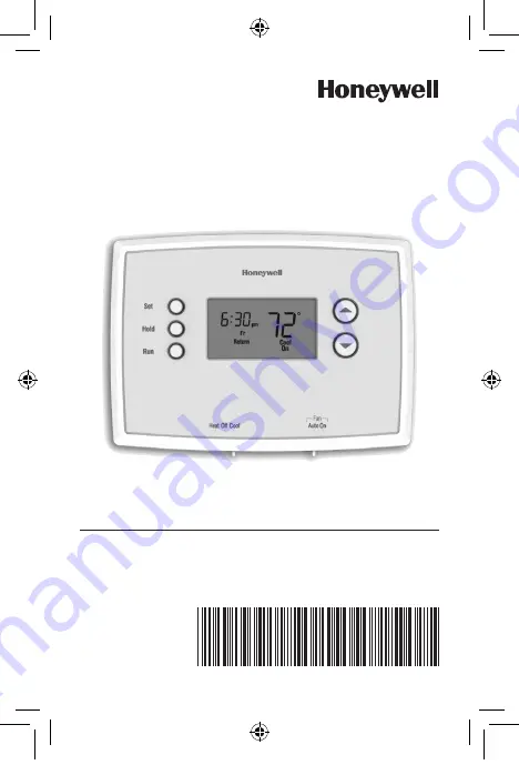 Honeywell RTH2410 Series Quick Installation Manual Download Page 31