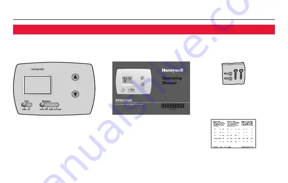 Honeywell RTH3100C Скачать руководство пользователя страница 5