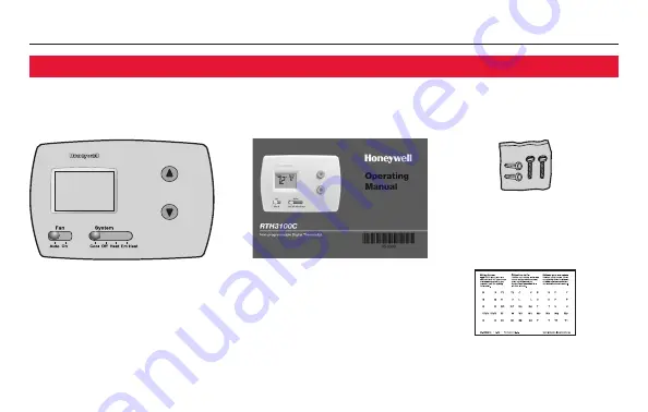 Honeywell RTH3100C Installation Manual Download Page 31