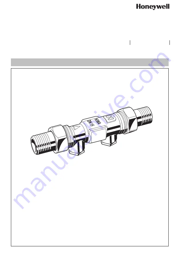 Honeywell RV181 Installation Instructions Manual Download Page 1