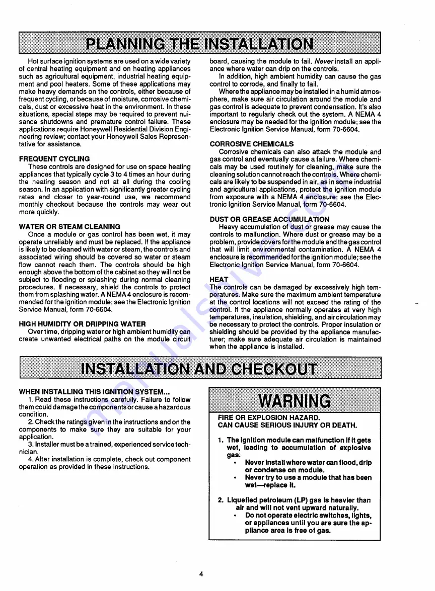 Honeywell S890C Manual Download Page 4