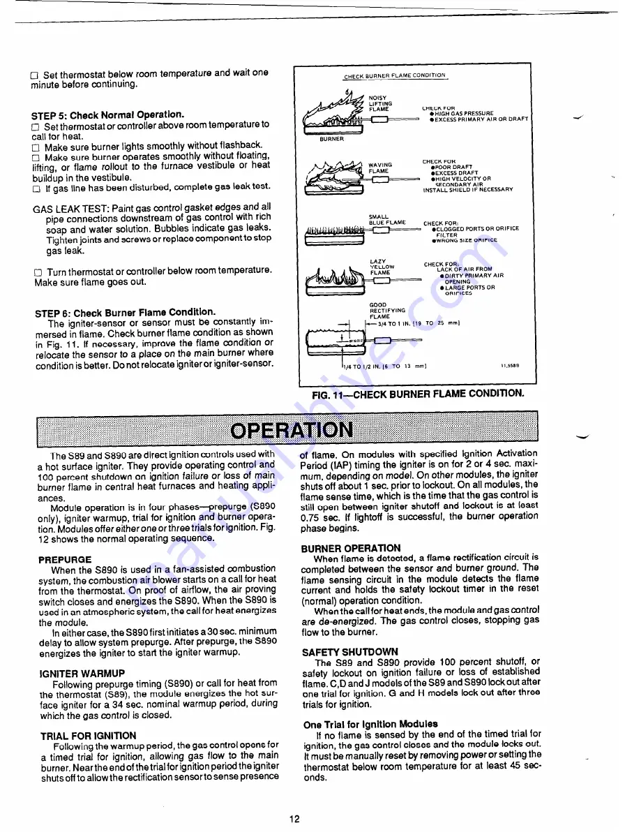 Honeywell S890C Manual Download Page 12