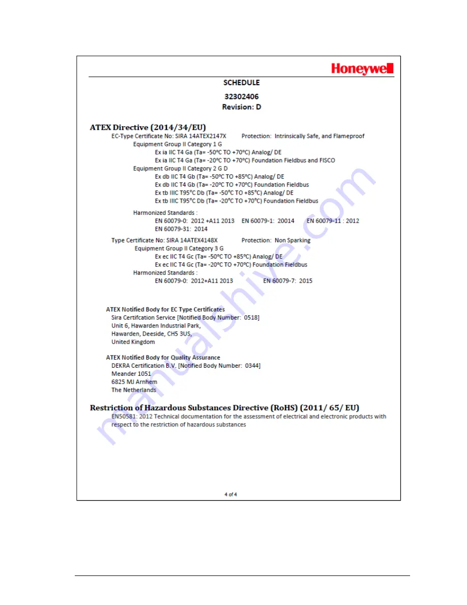 Honeywell SmartLine RMA801 Скачать руководство пользователя страница 52