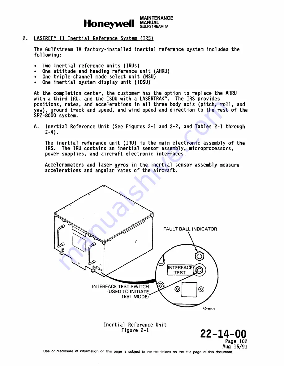 Honeywell SPZ-8000 Maintenance Manual Download Page 83