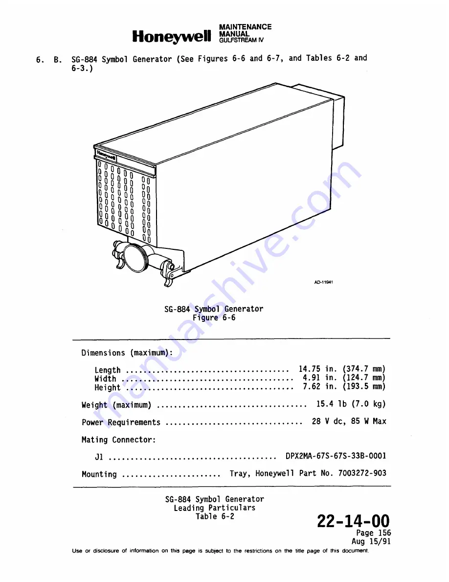 Honeywell SPZ-8000 Maintenance Manual Download Page 142