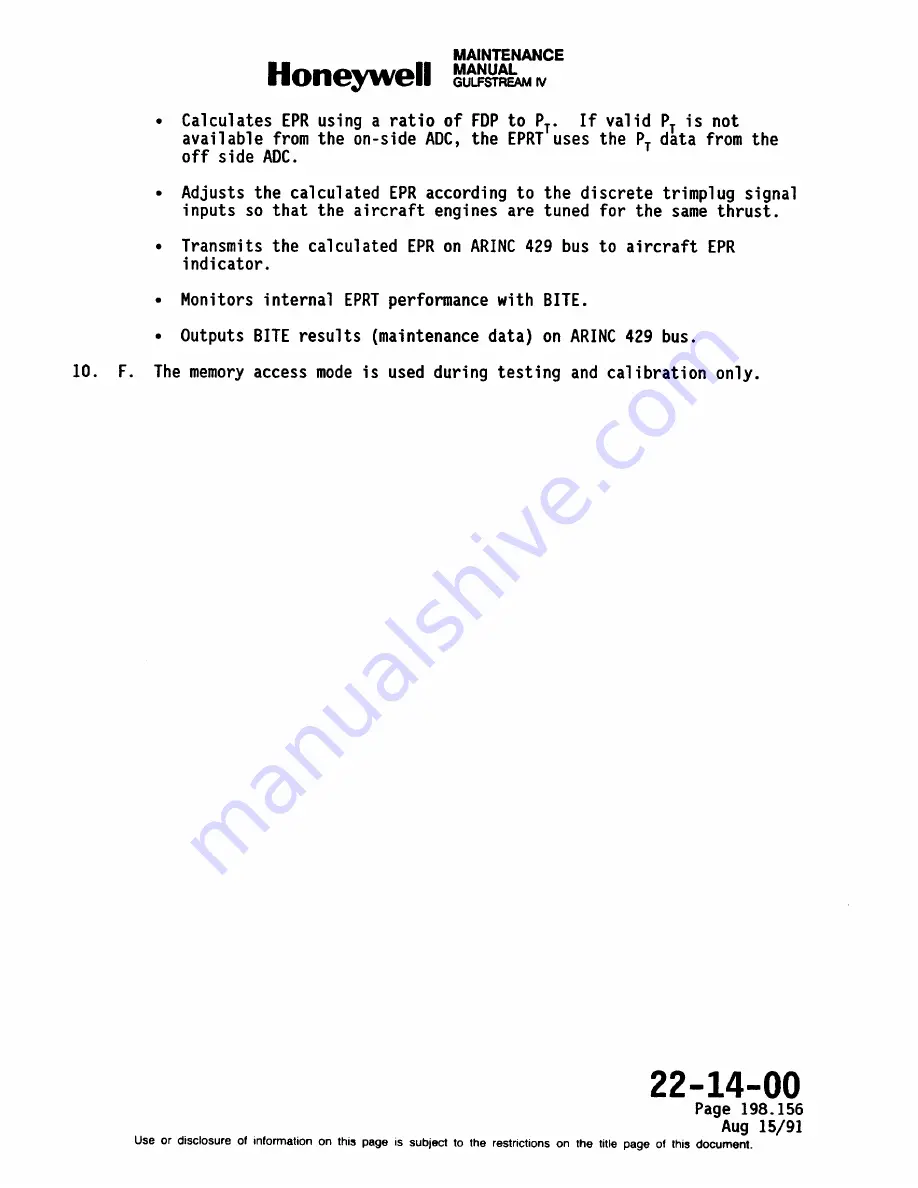 Honeywell SPZ-8000 Maintenance Manual Download Page 321