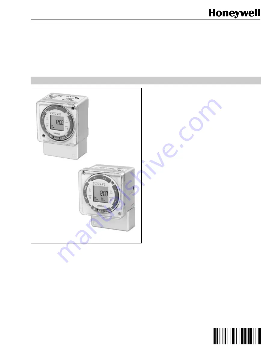 Honeywell ST7009A Specification Download Page 1