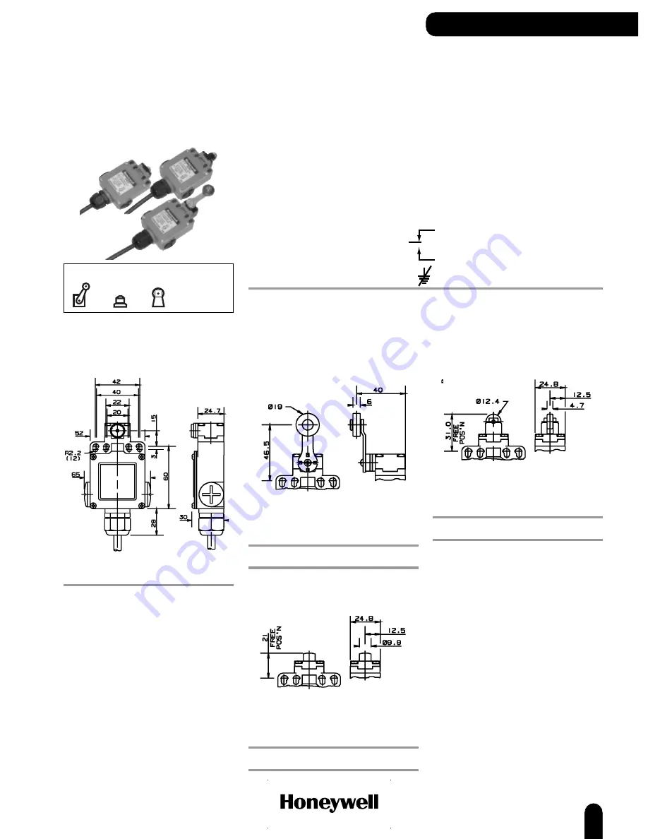 Honeywell Switches and Sensors Скачать руководство пользователя страница 59