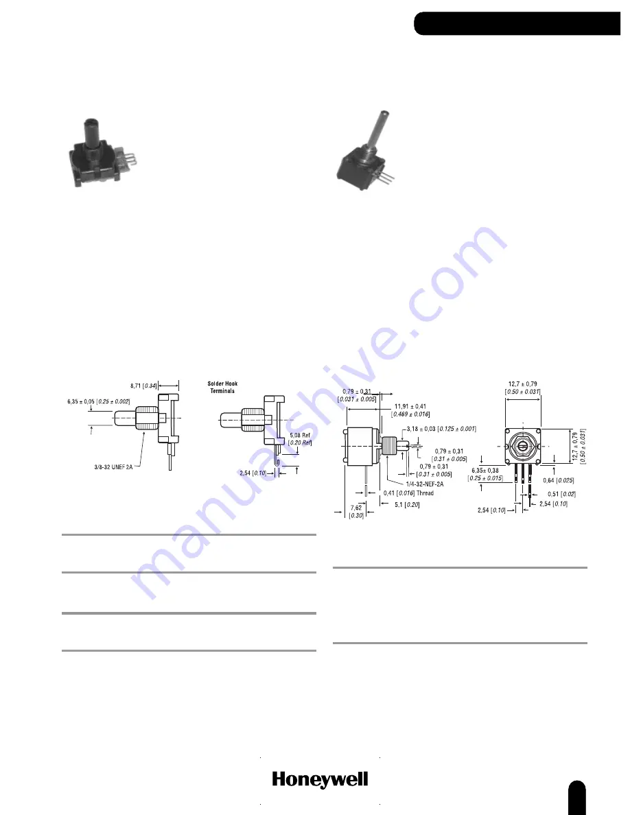 Honeywell Switches and Sensors Brochure Download Page 109