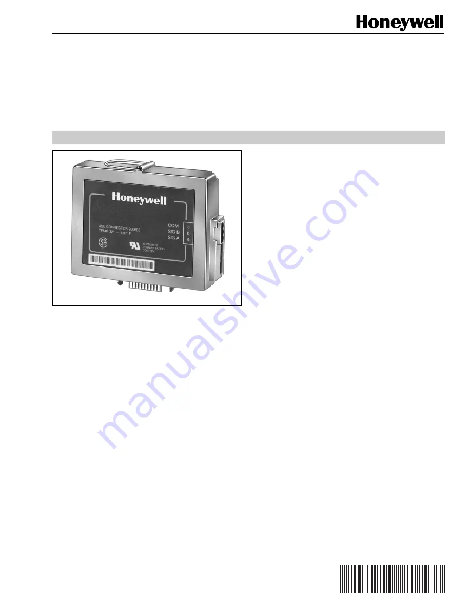 Honeywell SYSNet QS7700A Product Data Download Page 1