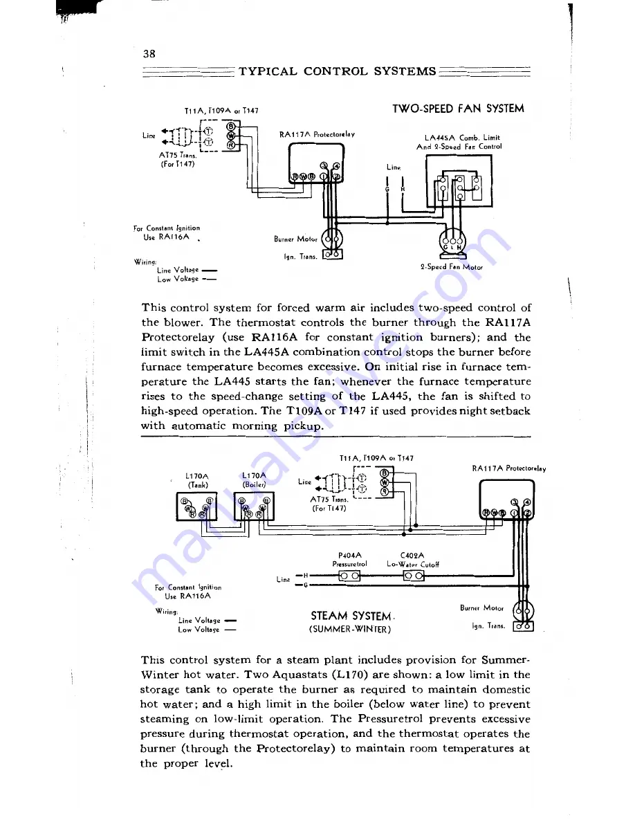 Honeywell T109A Handbook For The Installer And Service Man Download Page 42