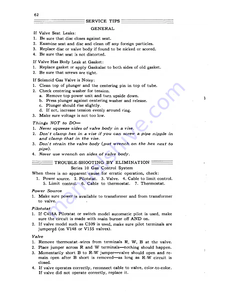 Honeywell T109A Handbook For The Installer And Service Man Download Page 66