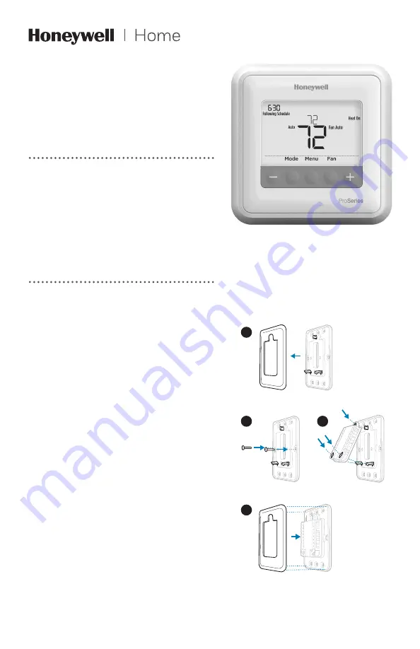 Honeywell T4 Pro Installation Instructions Manual Download Page 13