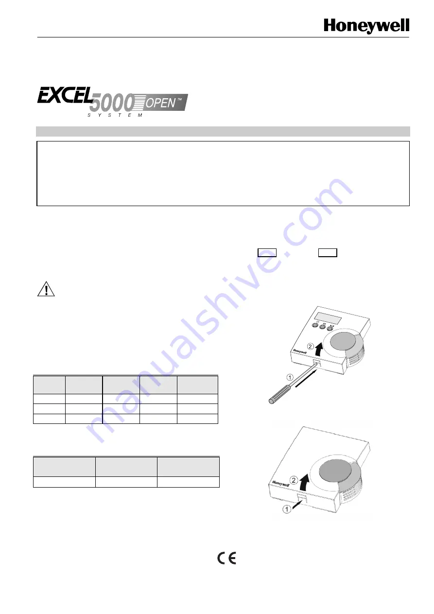 Honeywell T7560A Installation Instructions Manual Download Page 1