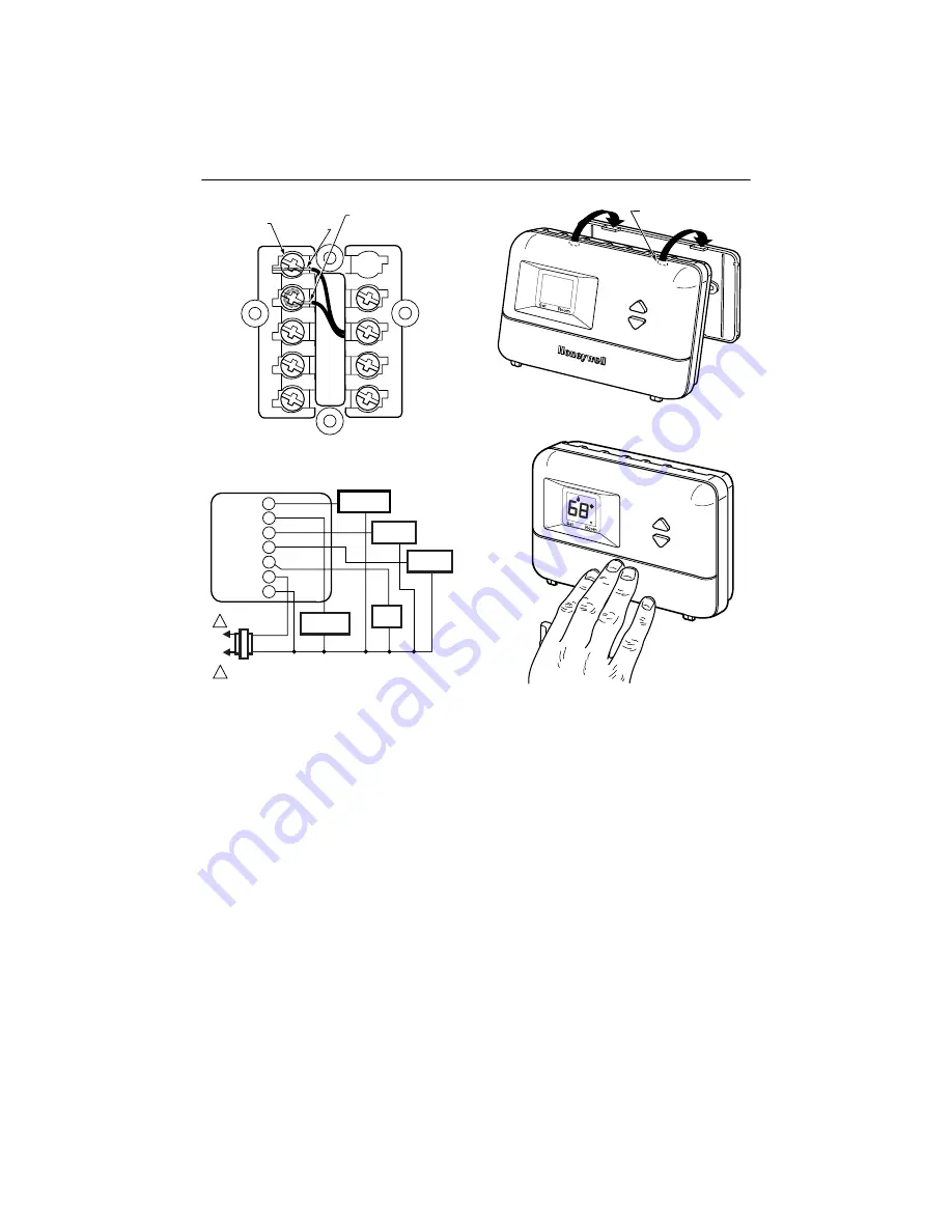 Honeywell T8424D Installation Instructions Manual Download Page 3