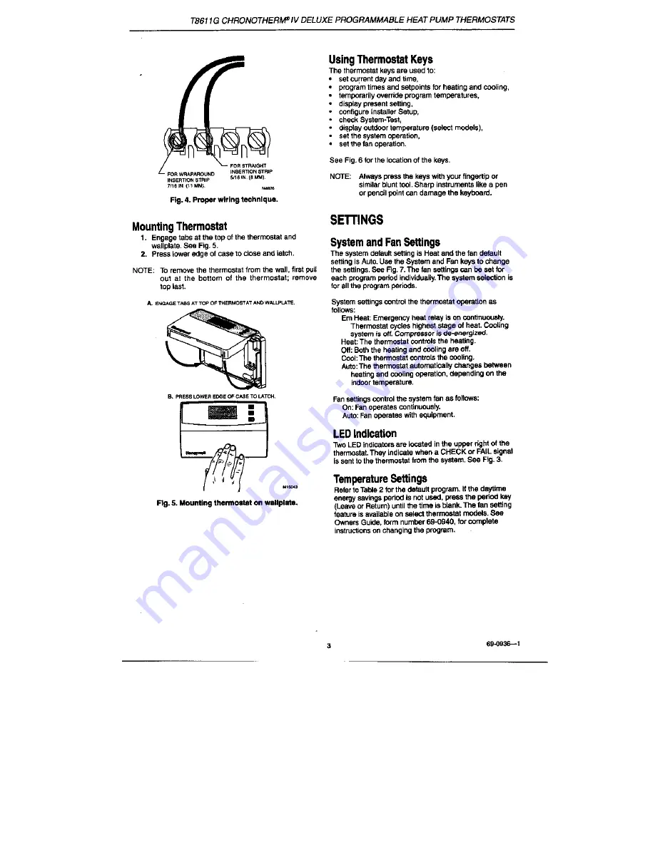 Honeywell T8611G Chmnothern IV Скачать руководство пользователя страница 3