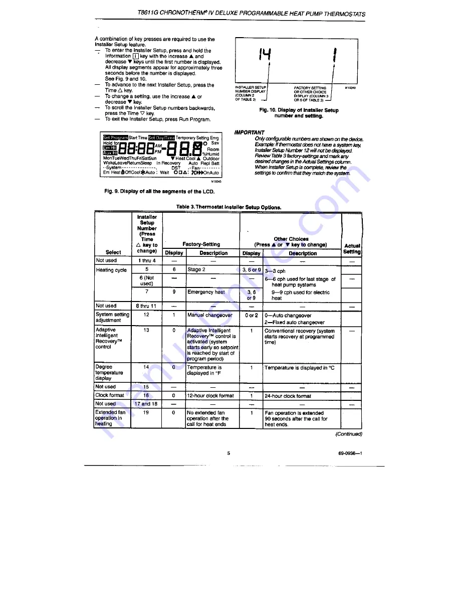 Honeywell T8611G Chmnothern IV User Manual Download Page 5