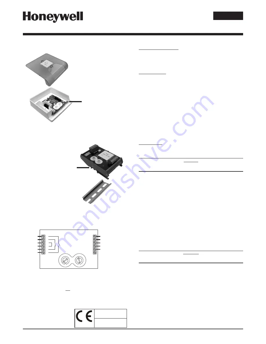 Honeywell TC810E1040 Installation Instructions Download Page 1