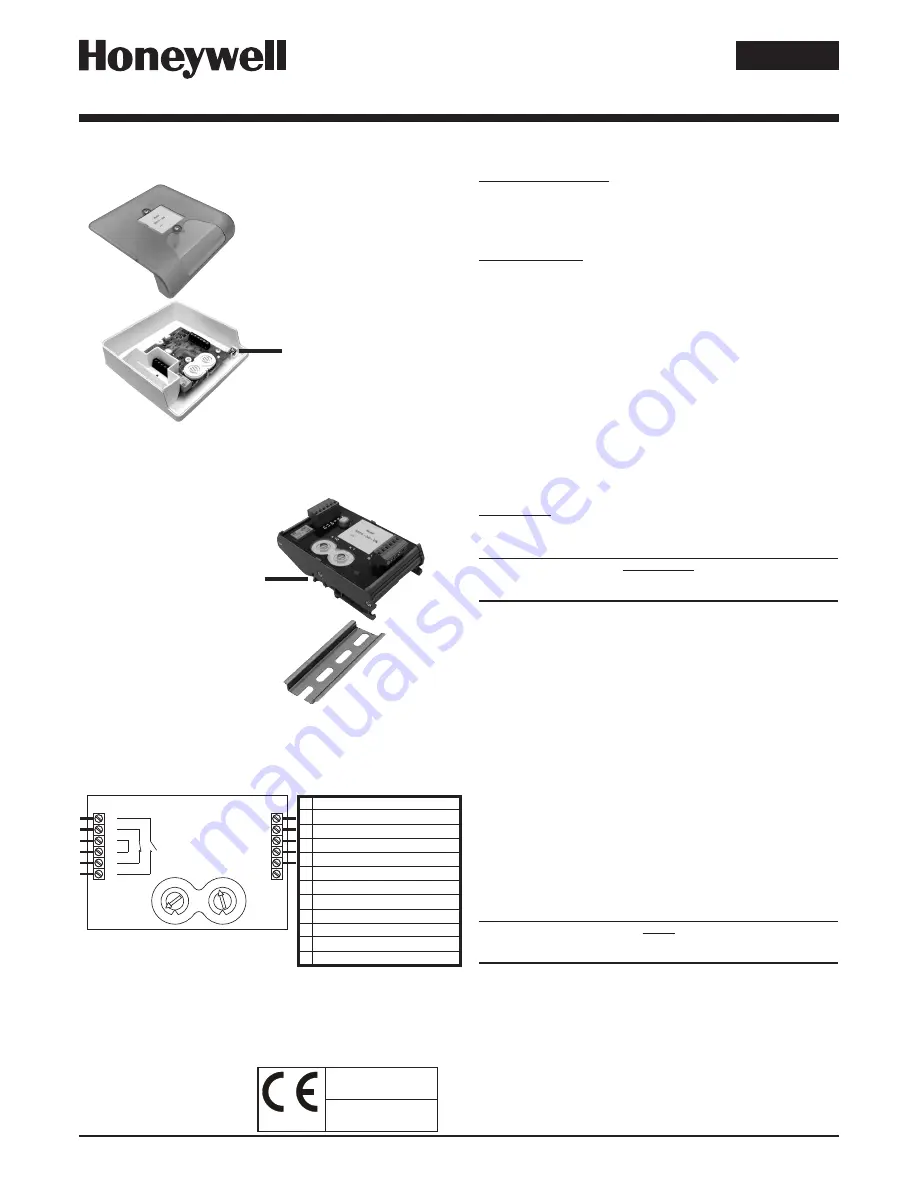 Honeywell TC810E1040 Installation Instructions Download Page 3