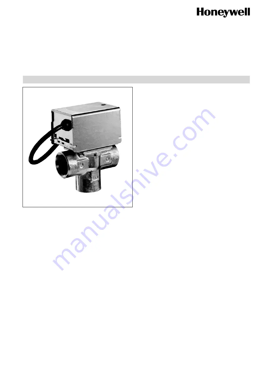 Honeywell V4044C Product Data Download Page 1