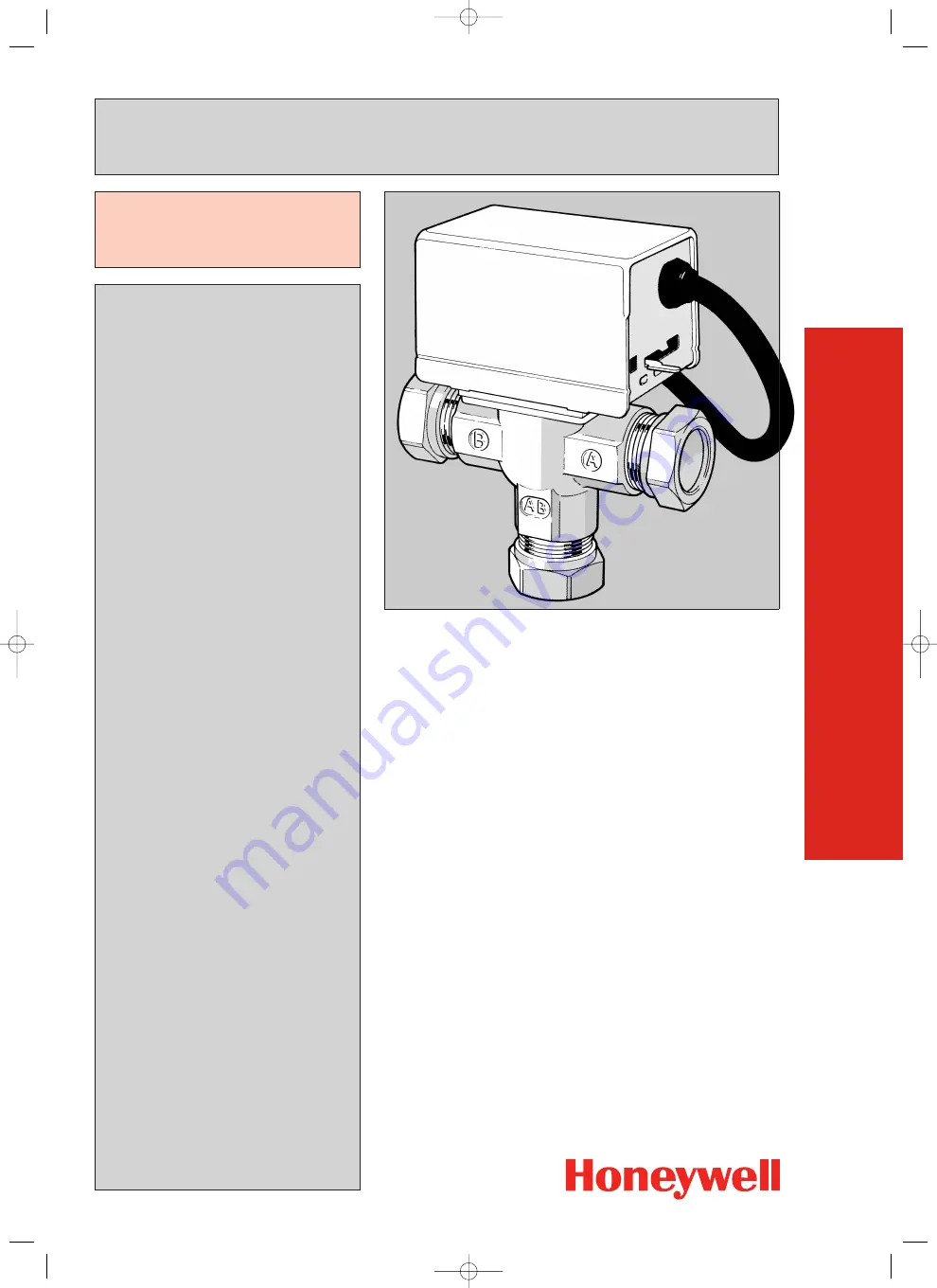 Honeywell V4073A Manual Download Page 1