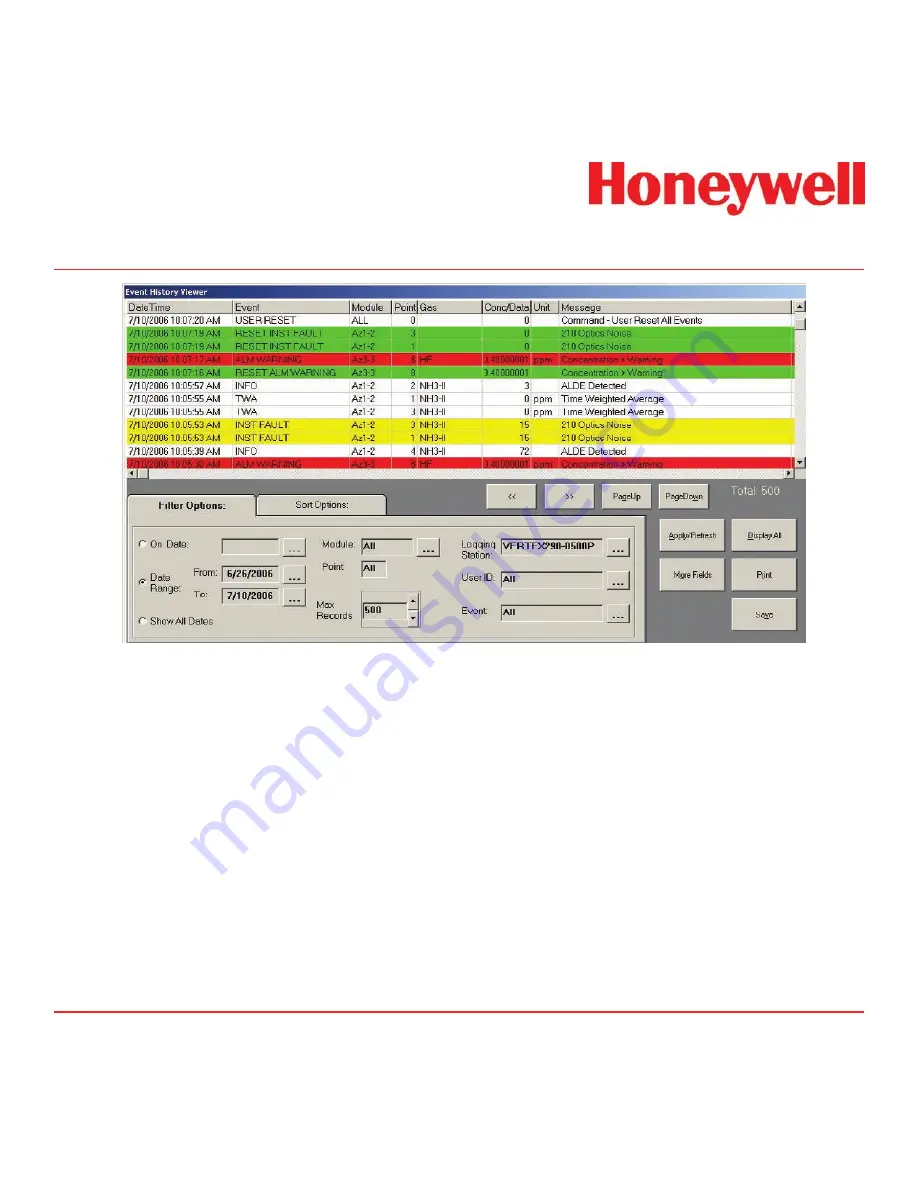 Honeywell Vertex Operating Manual Download Page 133