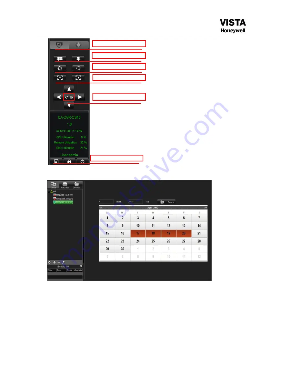 Honeywell VISTA CADVR-1004C Скачать руководство пользователя страница 58