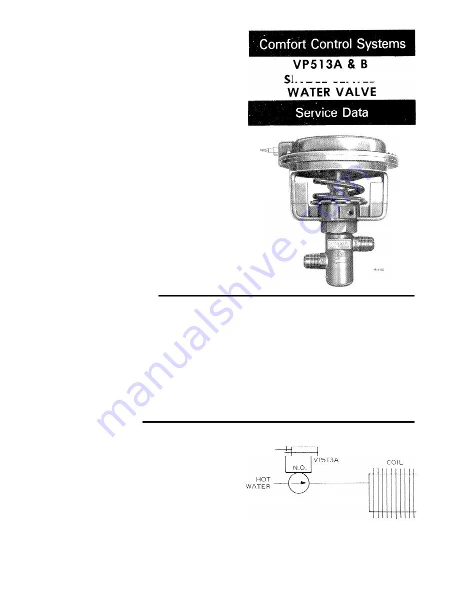 Honeywell VP513A Manual Download Page 1