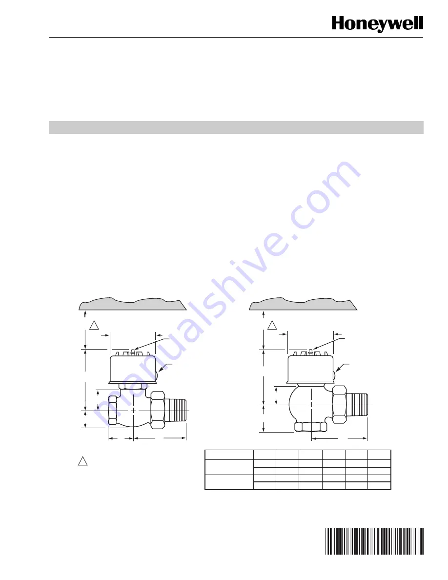 Honeywell VP525A Installation Instructions Manual Download Page 1