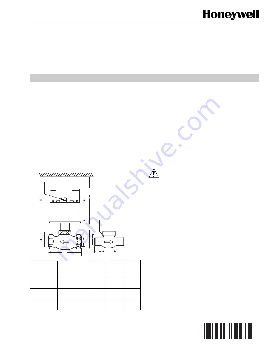 Honeywell VP531A Installation Instructions Manual Download Page 1