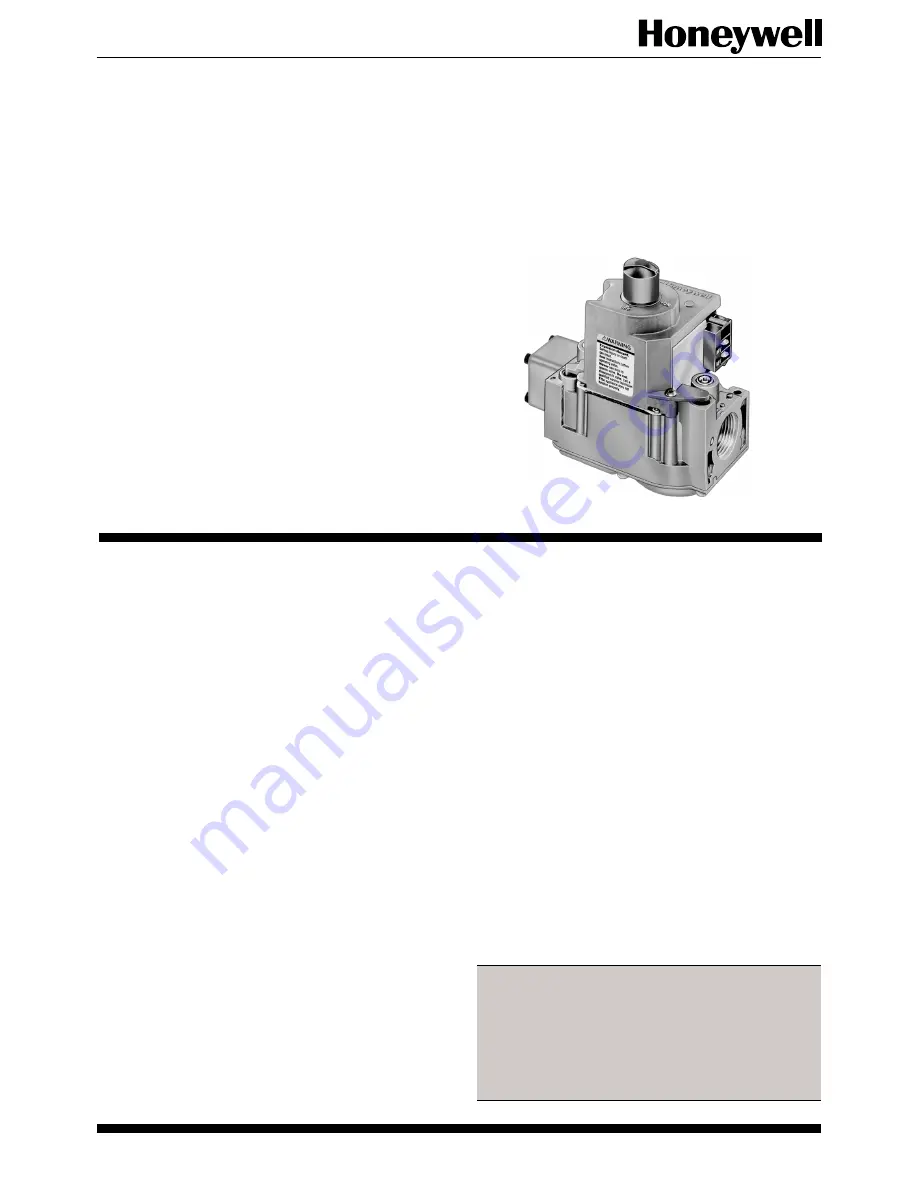 Honeywell VR8305 Quick Manual Download Page 1