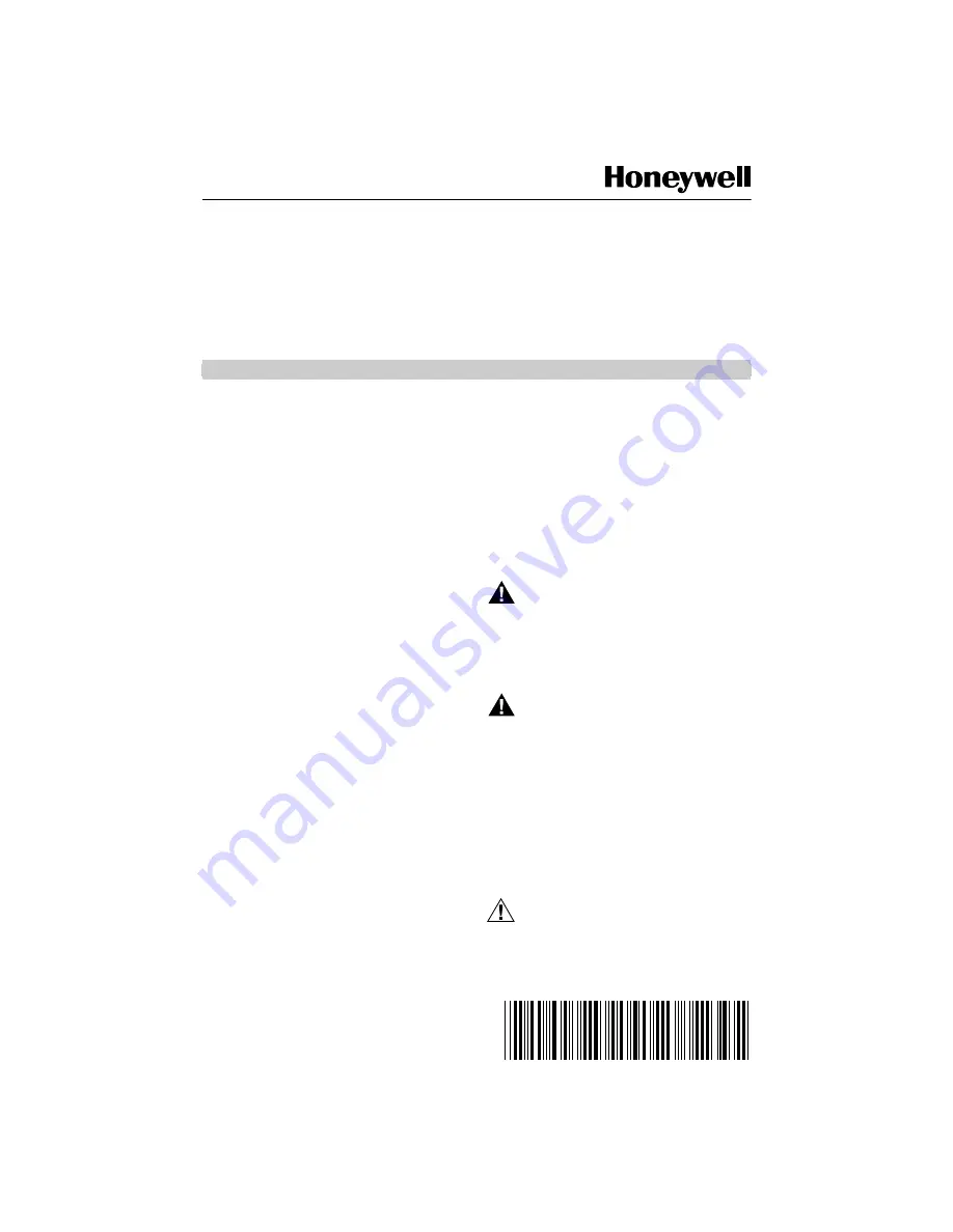 Honeywell VS8521 Скачать руководство пользователя страница 1