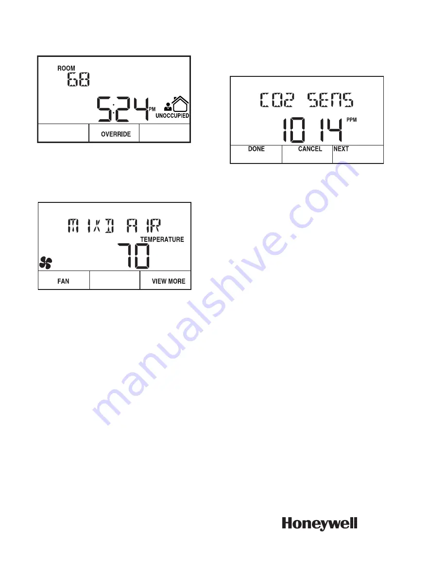 Honeywell Zio TR70 Operating Manual Download Page 24