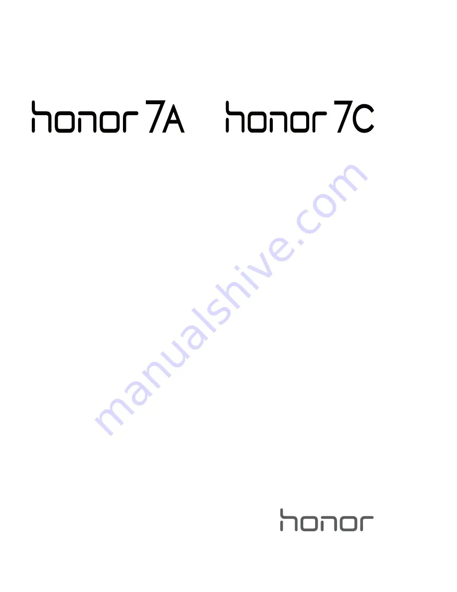 honor 7A User Manual Download Page 1