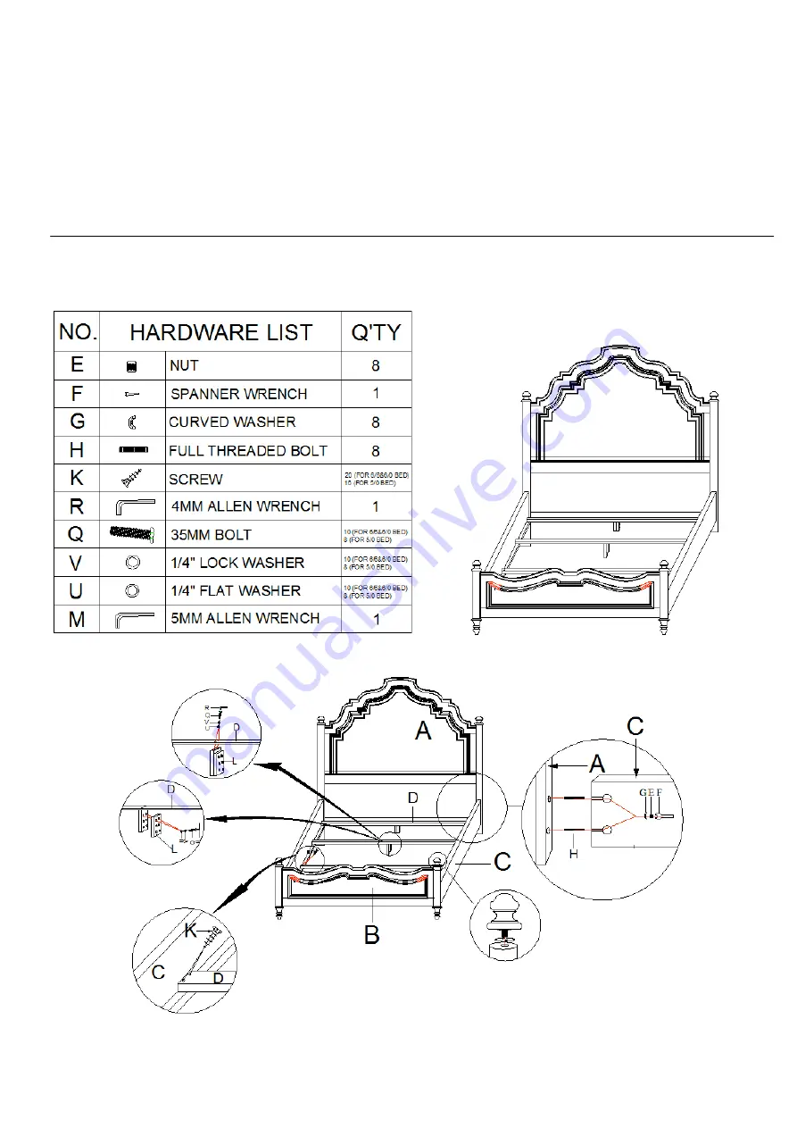 Hooker Furniture 1595-90151A-WH Скачать руководство пользователя страница 1