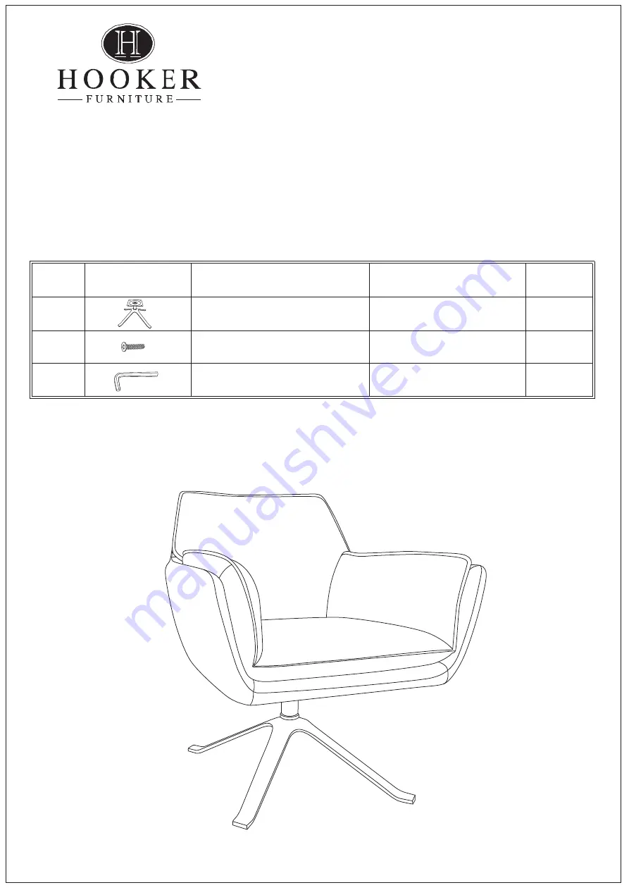 Hooker Furniture CC806-SW-096 Assembly Instruction Download Page 1