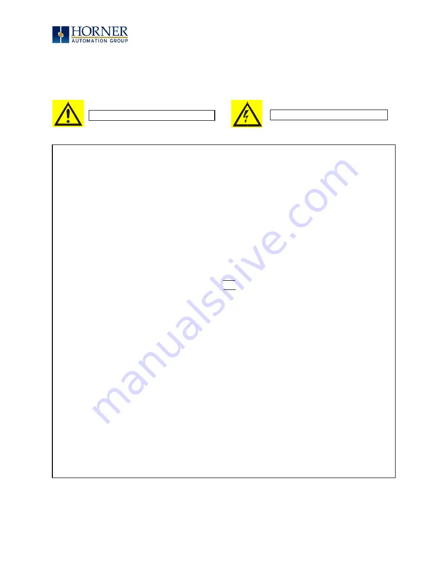 HORNER XL7 OCS User Manual Download Page 9