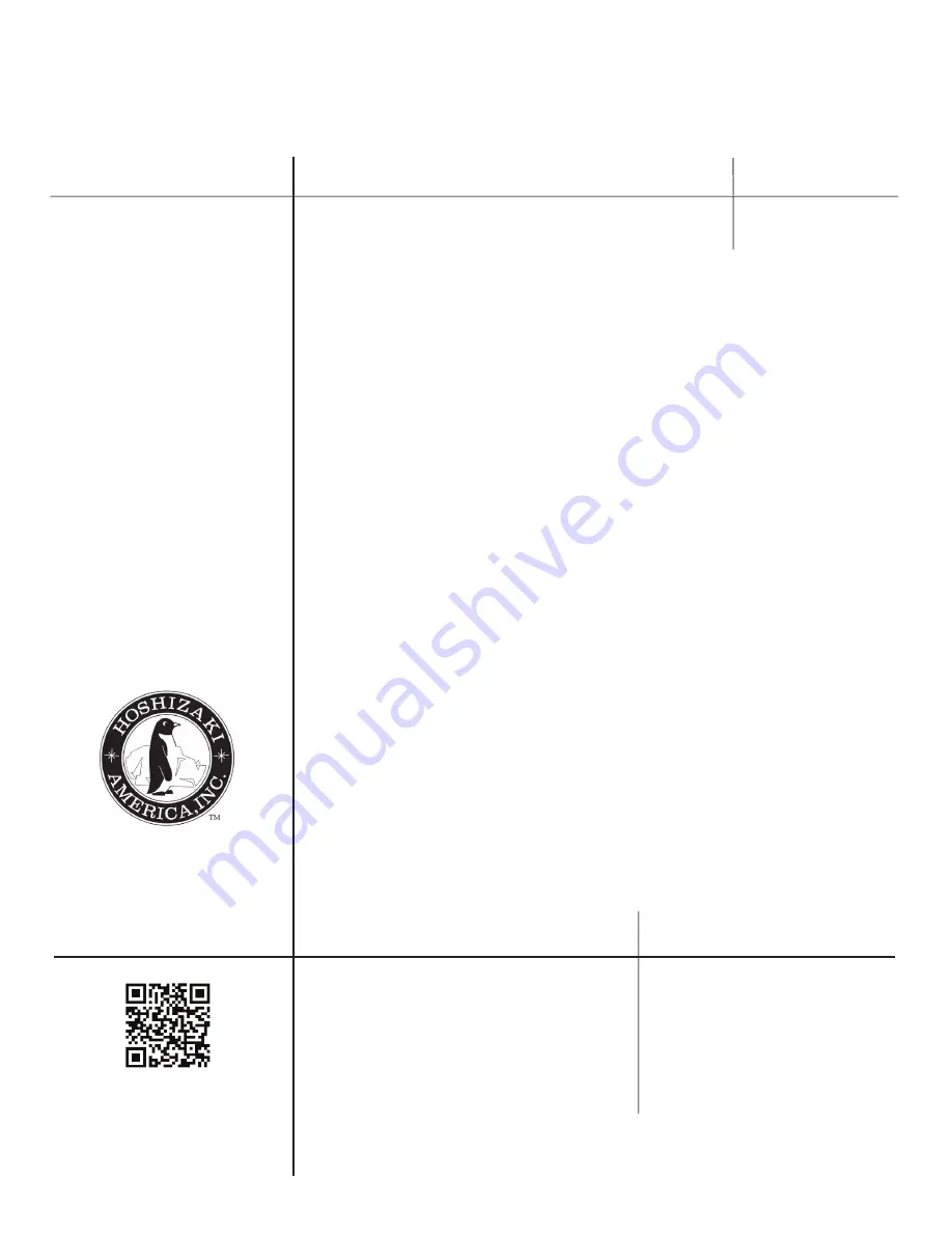 Hoshizaki CPT46 Series Скачать руководство пользователя страница 1