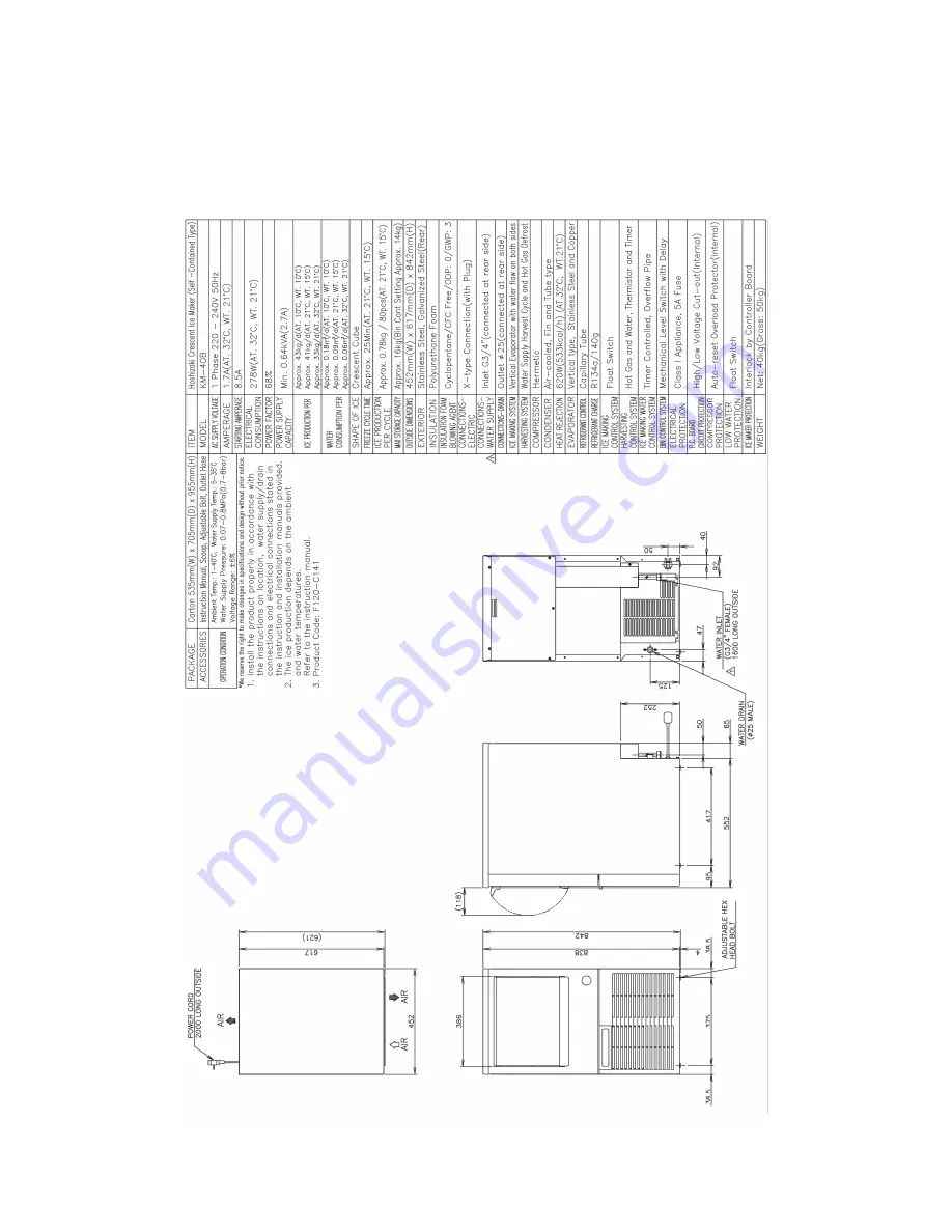 Hoshizaki KM-40B Service Manual Download Page 5