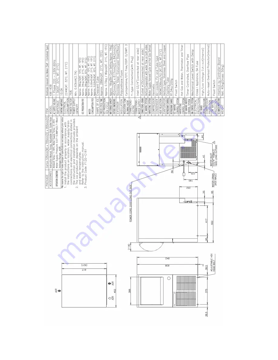 Hoshizaki KM-40B Service Manual Download Page 8