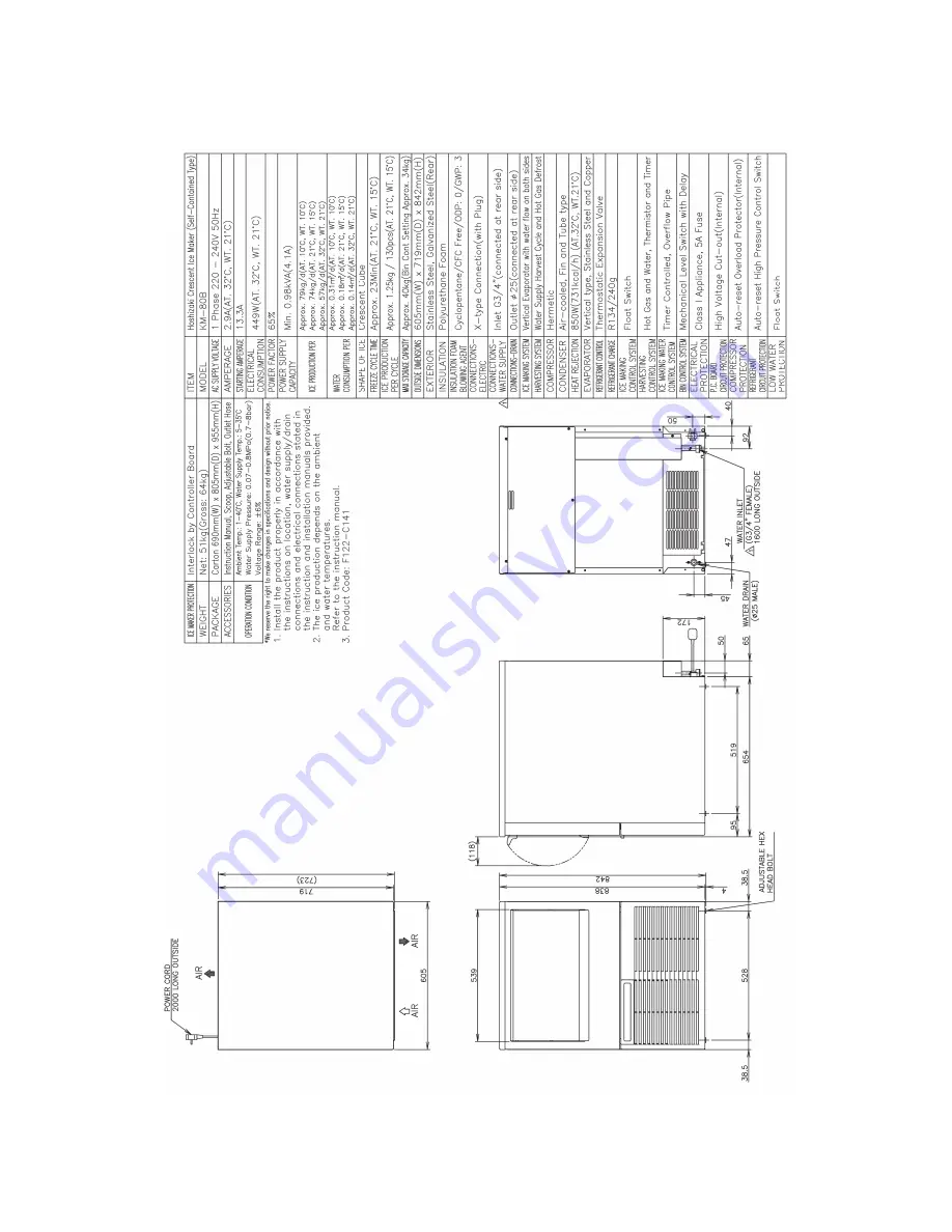 Hoshizaki KM-40B Service Manual Download Page 13